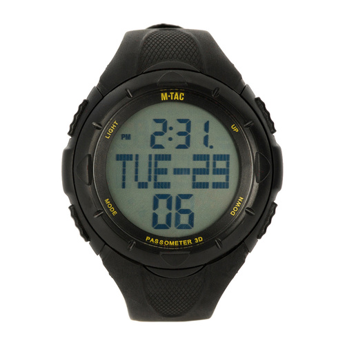 M-Tac - Tactical Watch with Pedometer - LCD - WR50 - Black - 50001002