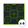 TruGlo - Self-adhesive TruSee Shooting Targets - 5-Bull - 305 x 305 mm - Fluorescent Green - 6 pcs - TG-TG13A6