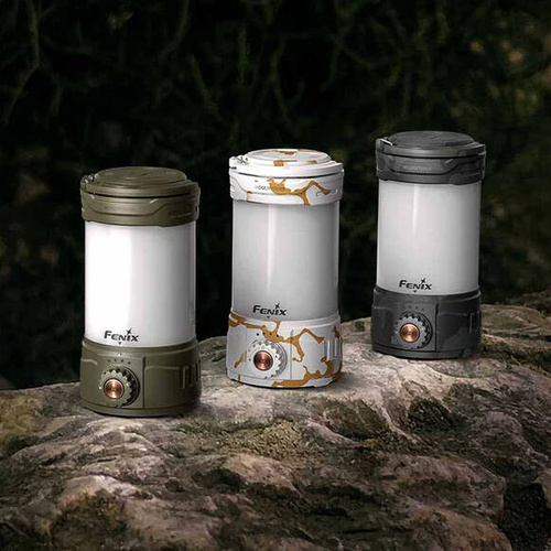 Fenix - Camping Flashlight CL26R Pro LED - 650 Lumens - 21700 - White marble - CL26R Pro white marb