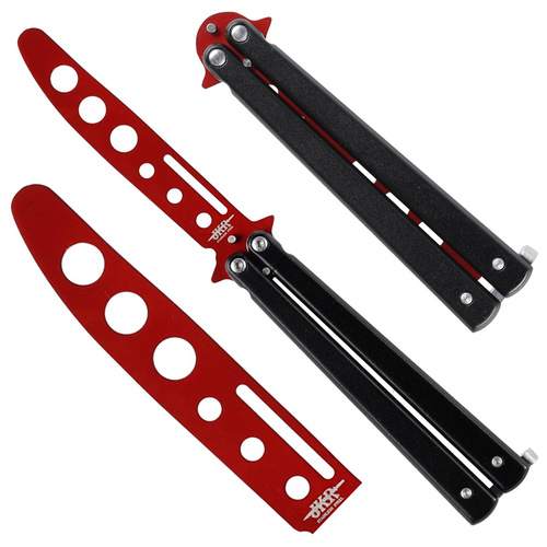 Joker - Butterfly Training Knife - 3Cr13MoV - Black / Red - JKR830