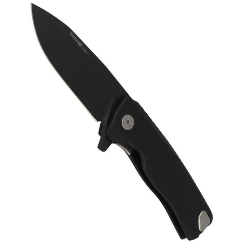 LionSteel - Aluminium Black / Black Blade Folding Knife - ROK A BB