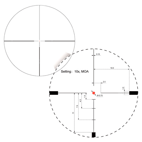 Vector Optics - Rifle Scope Hugo 3-12x44GT - VOI-10BDC - SFP - FMC - Black - SCOM-31