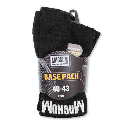 Magnum - Base Pack Socks - Pack x 3 - Black - MAG3x