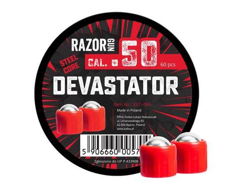 RazorGun - Steel Core Devastator cal. .50 for Umarex HDR50 - 60 pcs - 337-065