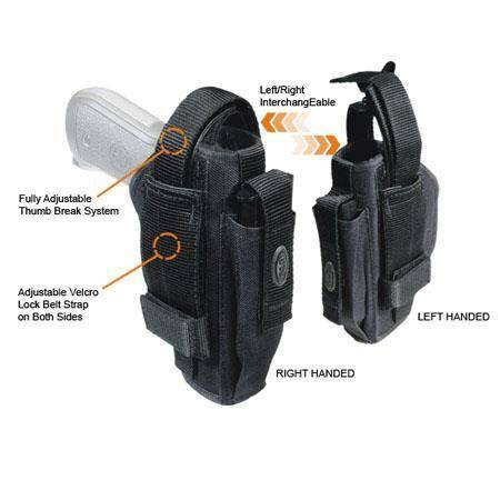 Leapers - Belt Holster Ambidextrous - Universal - Right/Left - Black - PVC-H288B