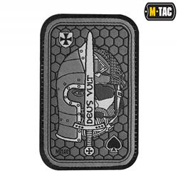 M-Tac - Naszywka Morale Patch - Deus Vult Ace - Żakard - Szary - 51117011