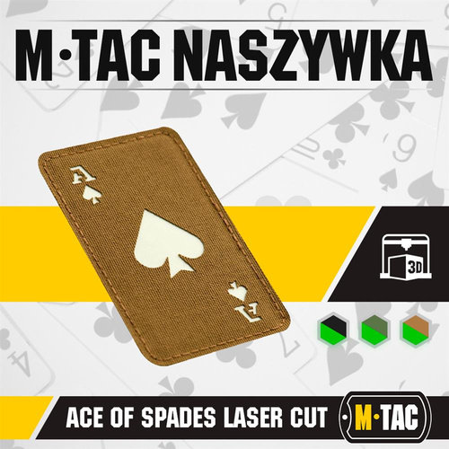 M-Tac - Patch Ace of Spades - Cordura 500D - Coyote / Fluorescent - 51109599