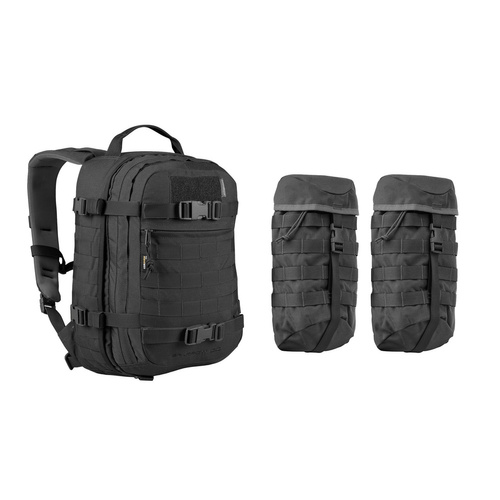 WISPORT - Sparrow 20 II backpack with two side pockets - 20 + 10 l - Black
