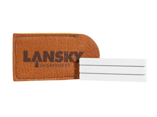 Lansky - Hard, Super Arkansas Pocket Stone with Pouch - LSAPS