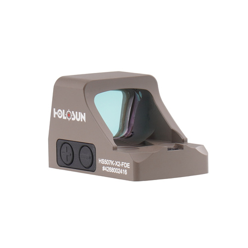 Holosun - Collimator HS507K Open Reflex SubCompact Pistol Sight - FDE - HS507K-X2-FDE