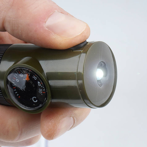 Mil-Tec - 6in1 Survival Whistle - Green - 16328401