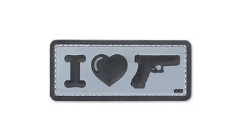 101 Inc. - 3D Patch - I Love My Sidearm - Grey