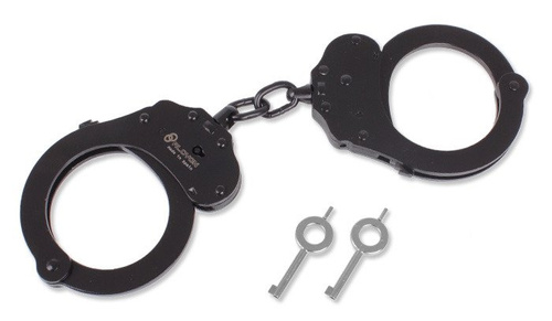 Alcyon - Steel handcuffs - Double lock - Black - 5050-B