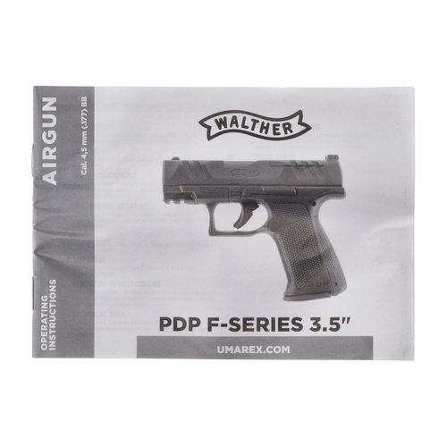 Walther - Airgun Pistol PDP F-series 3.5" - 4.5 mm BB - CO₂ 12 g - Black - 5.8473