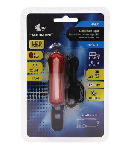 Falcon Eye - Rear Bicycle Light Halo LED - 12 lm - Rechargeable - FBR0071