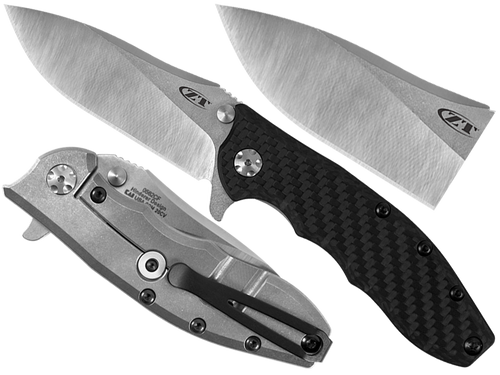 Zero Tolerance - Folding Knife ZT Hinderer 0562CF - CPM 20CV - Black - 0562CF