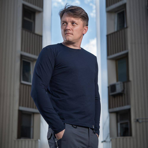 M-Tac - Military Long Sleeve T-shirt - Dark Navy Blue - 20067015