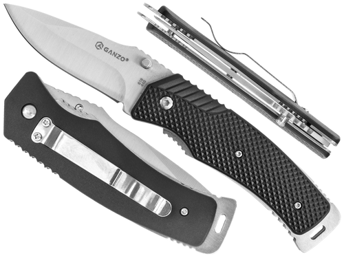 Ganzo - Folding Blade Knife EDC - Liner Lock - Black - G618