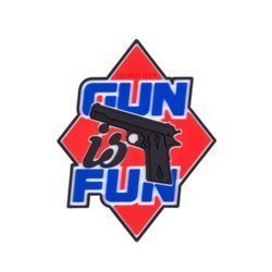 Helikon - PVC Patch - Gun is Fun - Red - OD-GIF-RB-25