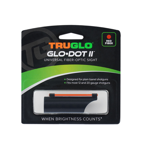 TruGlo - Glo Dot II Fiber Optic Shotgun Front Sight - 12/20 GA - Red - TG92A