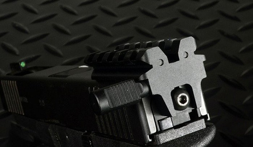 Strike Industries - Rear Sight Mount Rail - G17/18 - Black - SI-GSR