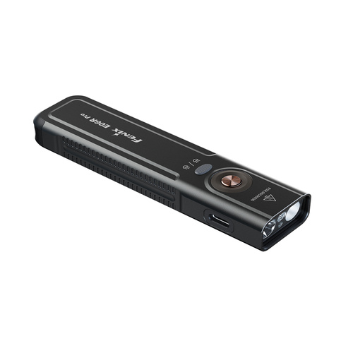 Fenix - Keychain Flashlight E06R Pro - 1600 lm - USB-C - UV/Laser - Black - E06R.11112