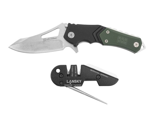 Lansky - Responder 7 Tactical Folding Knife with Blade Medic Sharpener PSMED01 - Set - UTR7