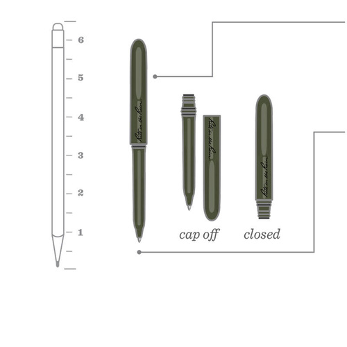 Rite in the Rain - All-Weather Flat Dark Earth Pocket Pen - 2 pcs. - Black ink - FDE92