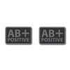 Helikon - PVC Patch - Blood Type - AB+ POS - Black - 2 pcs
