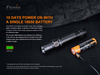 Fenix - Tactical LED Flashlight Rechargeable - 1700 Lumens - 2600 mAh - Black - PD35 V3.0