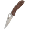 Spyderco - Delica® 4 FRN Flat Ground Brown Knife - C11FPBN