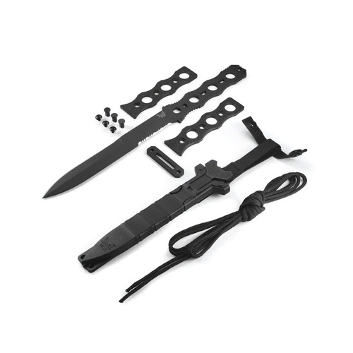Benchmade - Tactical Knife SOCP - Dagger - CPM 3V - Cerakote - Black - 185BK