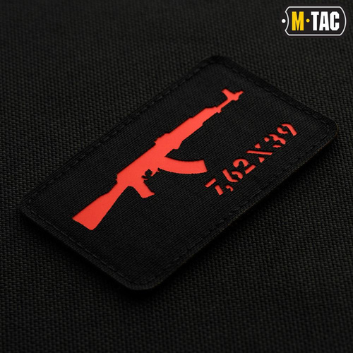M-Tac - AKM 7.62x39 Laser Cut Patch - Black/Red - 51110233