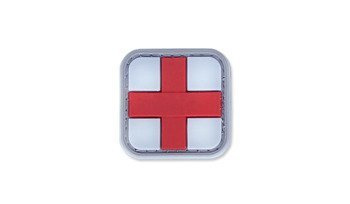 4TAC - PVC Patch - Medic Cross - White-red