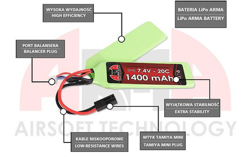 Arma Tech - AEG Battery - LiPo - 7.4V 3300 mAh 35C [1]