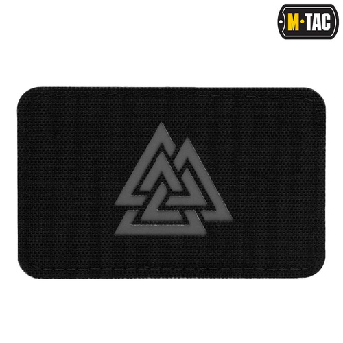M-Tac - Laser cut Valknut horizontal patch - Black / Gray - 51164211