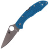 Spyderco - Delica® 4 FRN Flat Ground Blue PlainEdge Knife - C11FPBL