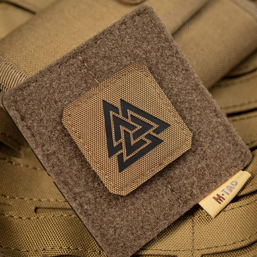 M-Tac - Laser cut Valknut square patch - Black / Coyote - 51162502