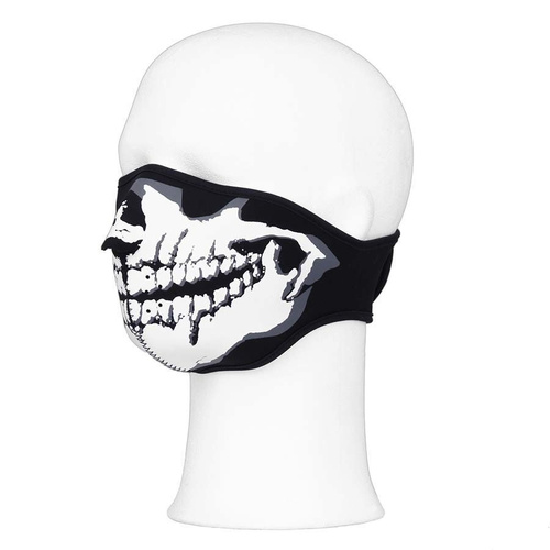 101 Inc. - Neoprene Half Mask with Skull Print - Black - 219301-2801