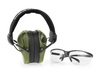 RealHunter - Set of Active PRO Hearing Protectors & Protective Glasses - Olive Green