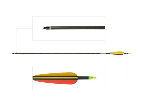 Poe Lang - Fiberglass Arrow - 30" - Sharp Point - D-030BK