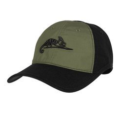 Helikon - Baseball Cap Logo Cap - PolyCotton Ripstop - Black / Olive Green - CZ-LGC-PR-0102B