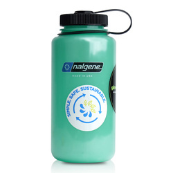 Nalgene - 32 oz Wide Mouth Sustain Bottle - 63 mm Cap - 1.1L - Glow Green - 2020-4032