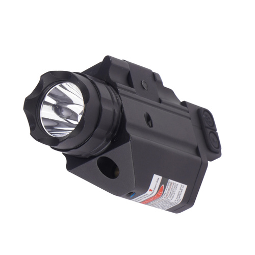 VipeRay - Tactical Flashlight with Laser for Pistols Doublecross Compact - Combo - Black - SCRL-05