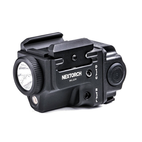 NEXTorch - Weapon Flashlight with Laser - 650 lm - Aluminum - Black - WL22R