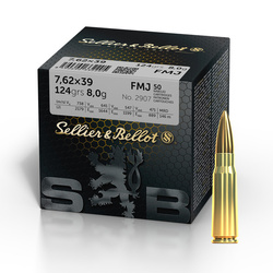Rifle Ammunition Sellier&Bellot 7.62x39 mm FMJ 124 gr / 8 g - 50 rounds - V340842