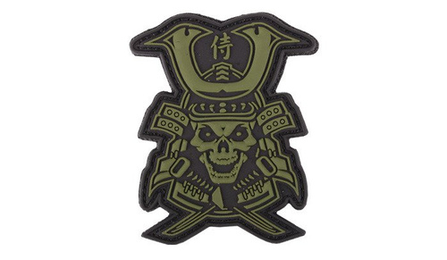 101 Inc. - 3D Patch - Samurai Skull - Green - 444130-7195