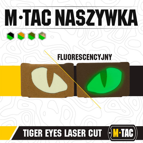 M-Tac - Tiger Eyes Laser Cut Patches - Pair - Coyote - 51140005