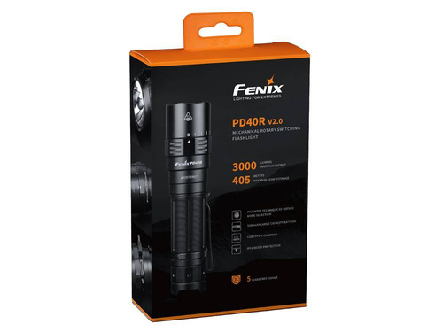 Fenix - LED Flashlight - 3000 Lumens - 5000 mAh - Black - PD40R V2.0