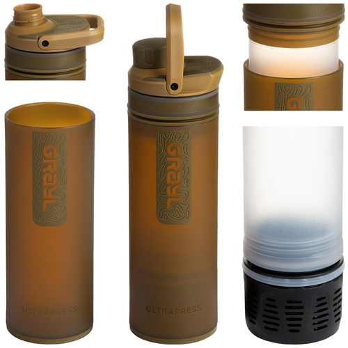 Grayl - UltraPress water filter bottle - 500 ml - Brown - 500-CBN